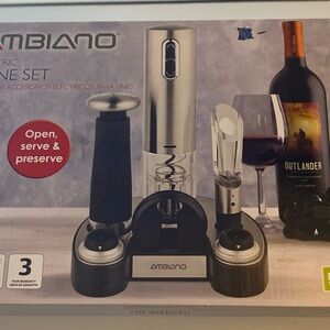 Ambiano Wine Set with Silver Finish